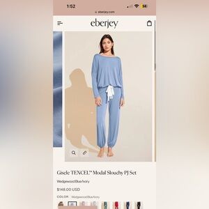 Gisele TENCEL™ Modal Slouchy PJ Set
Wedgewood Blue/Ivory size small